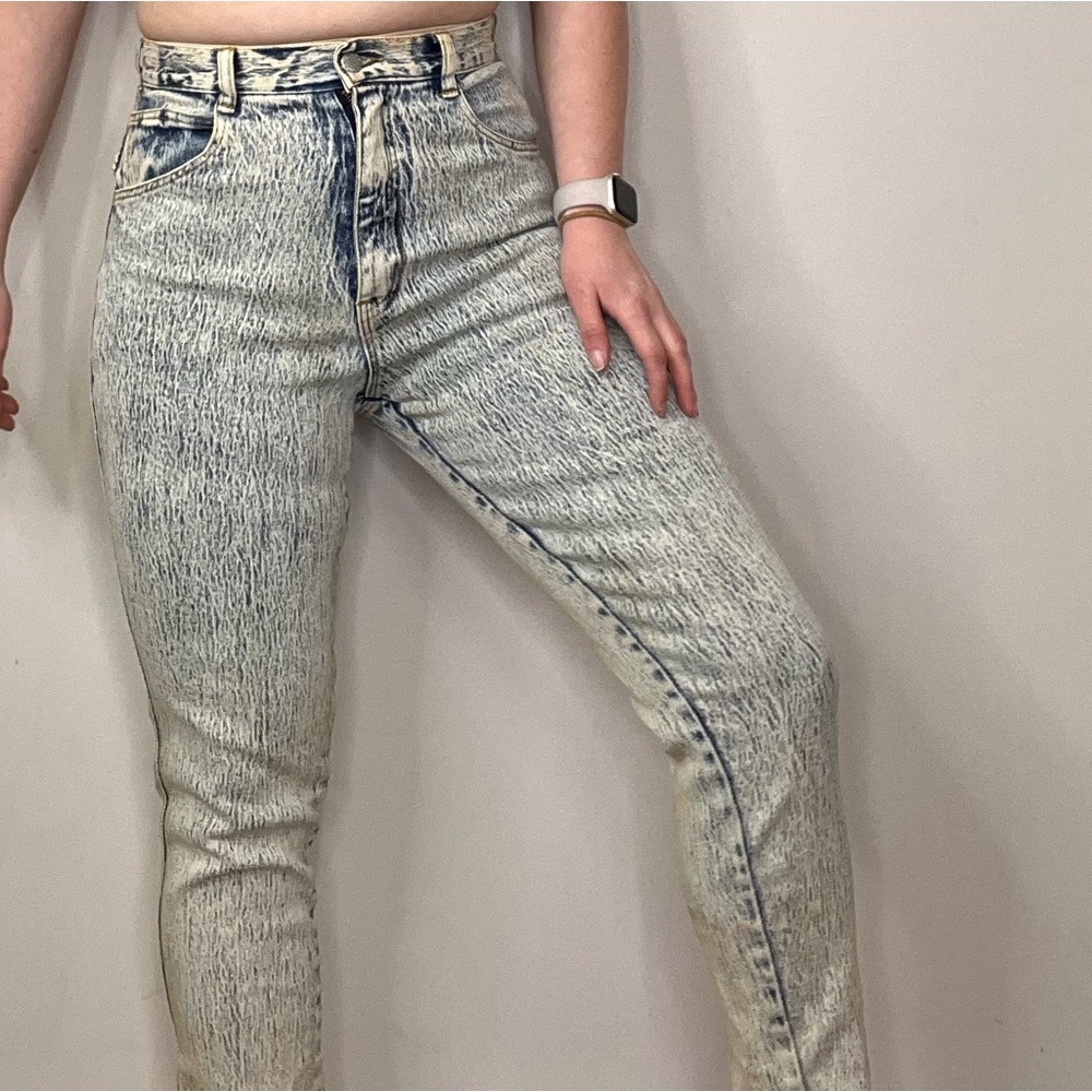 Vintage Y2K Acid Wash High Rise Cut Out Jeans NEW Size 9/10